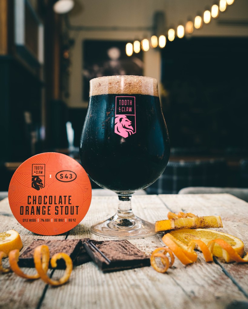 Tooth & Claw Brewery Chocolate Orange Stout
