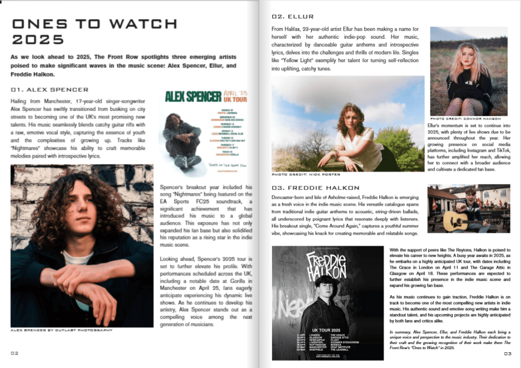 The Front Row 2025 Ones to Watch